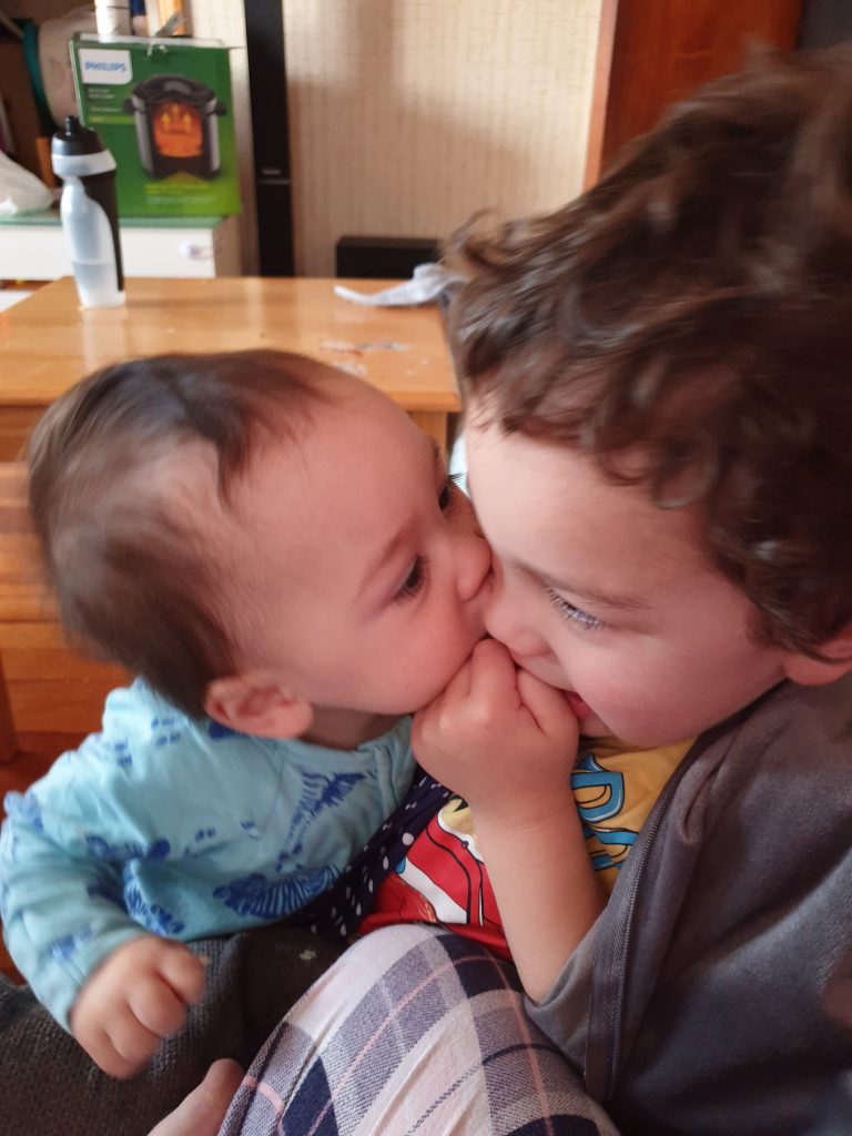 Siblings Sharing the Love