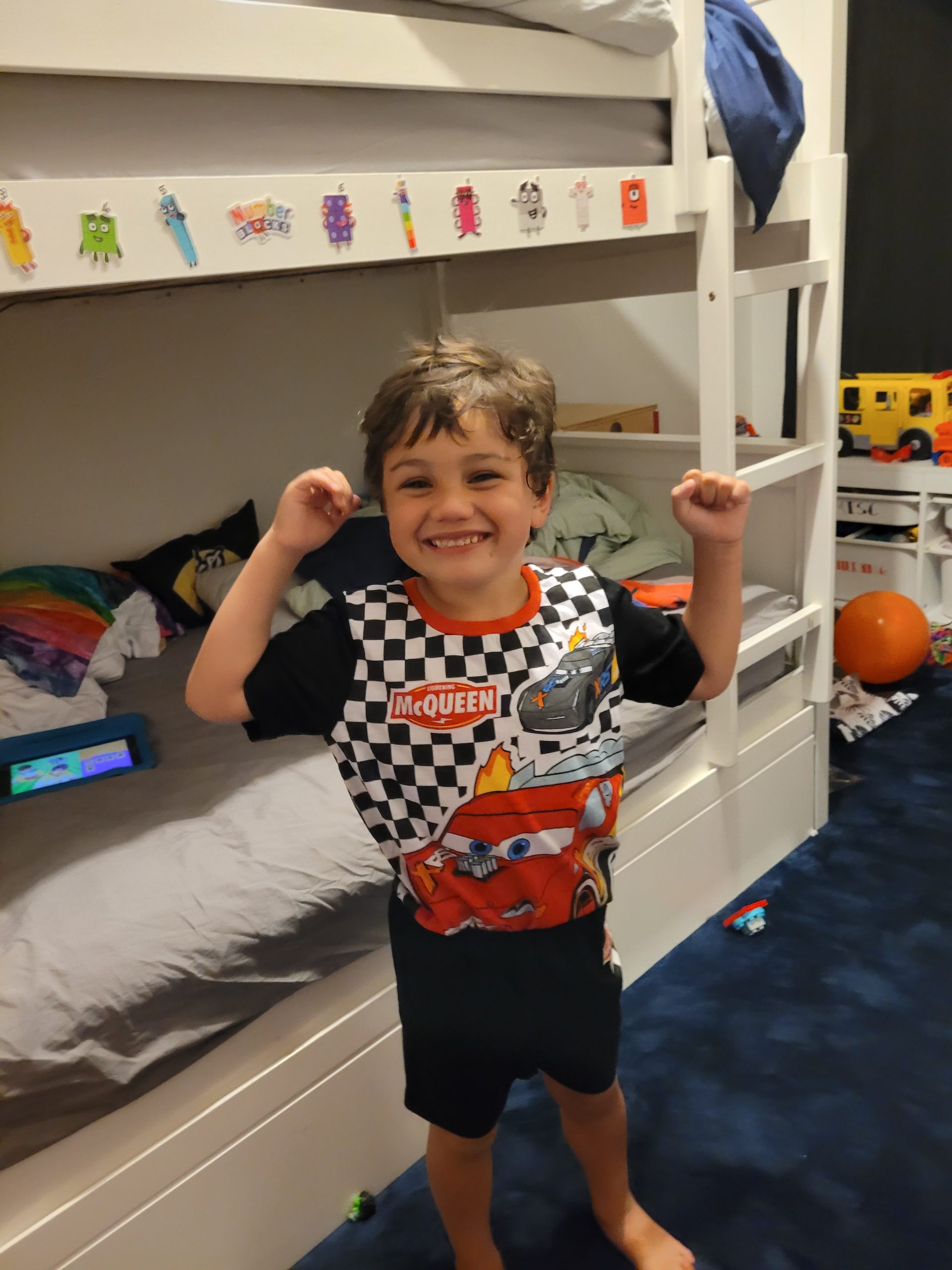 Nasir loving Numberblocks