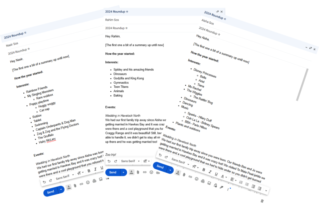 Digital Heirlooms - Email Example