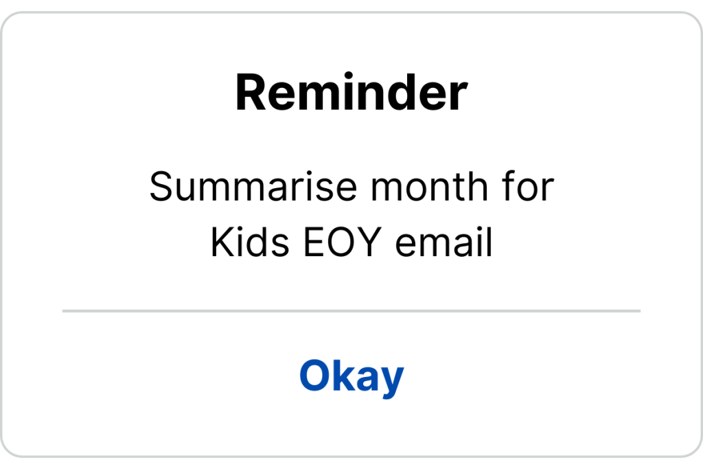 Digital Heirlooms - Monthly Reminders